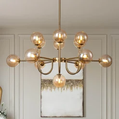 Glam 13-Light Sputnik Glass Globe Bubble Chandelier