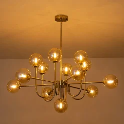 Glam 13-Light Sputnik Glass Globe Bubble Chandelier