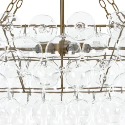 Glam 8-Light Tiered Clear Glass Bubble Island Chandelier