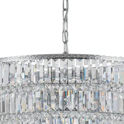 Glam Luxe Chrome 5-Tier Crystal Round Chandelier