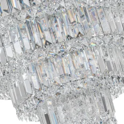 Glam Luxe Chrome 5-Tier Crystal Round Chandelier