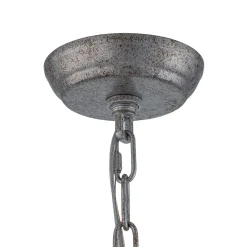 Glam Shabby Chic Crystal Globe Chandelier Distressed Silver