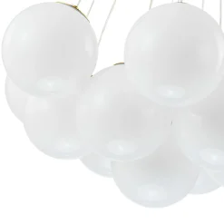 Glam Shine Opal Glass Globe Cluster Bubble Chandelier