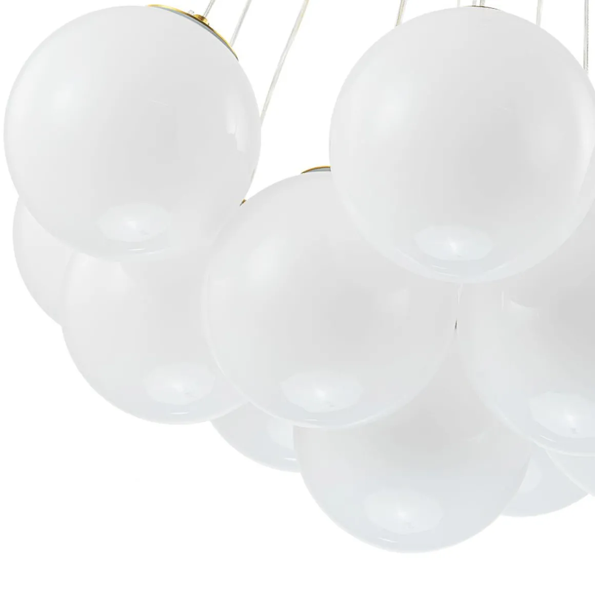 Glam Shine Opal Glass Globe Cluster Bubble Chandelier