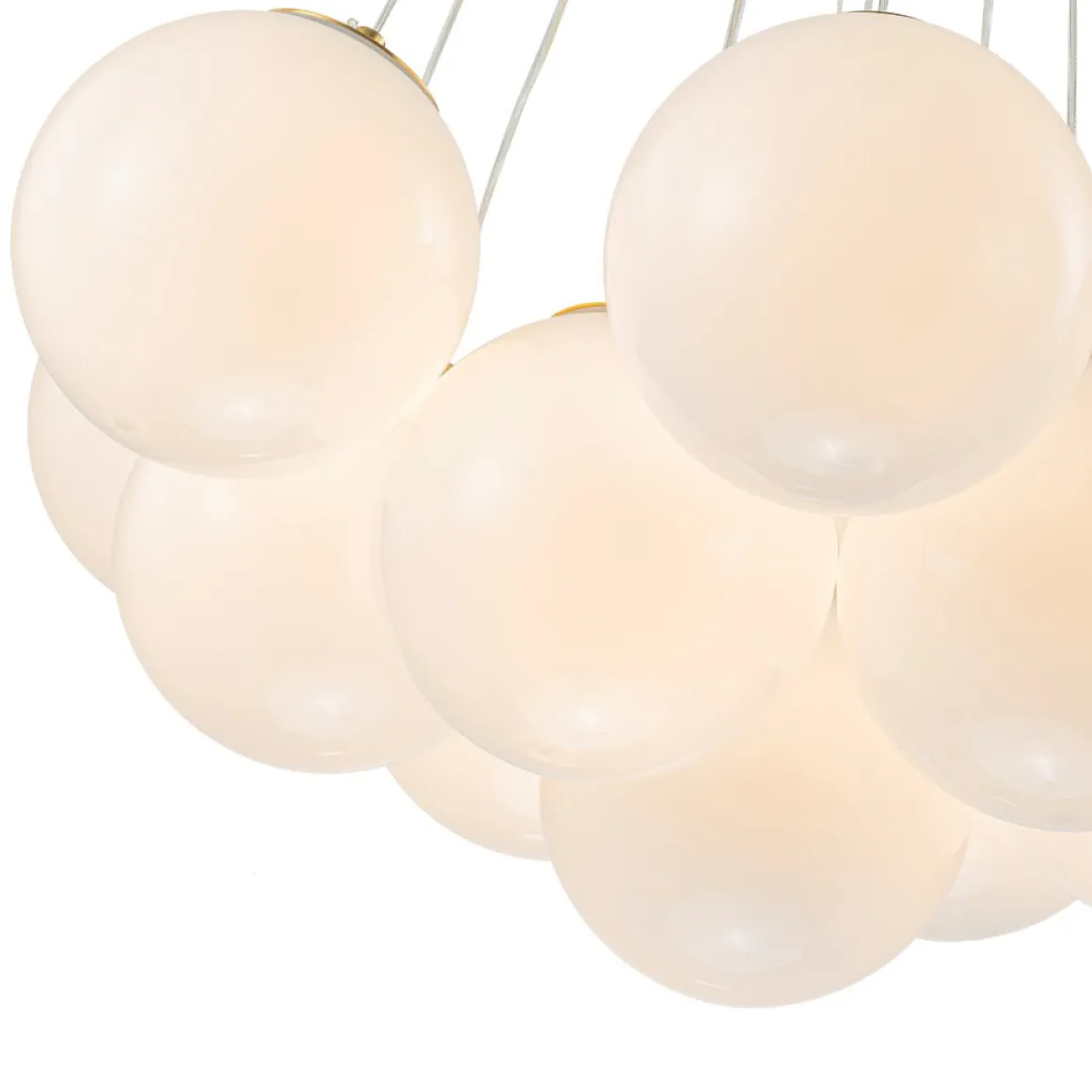 Glam Shine Opal Glass Globe Cluster Bubble Chandelier