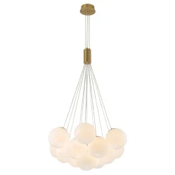 Glam Shine Opal Glass Globe Cluster Bubble Chandelier