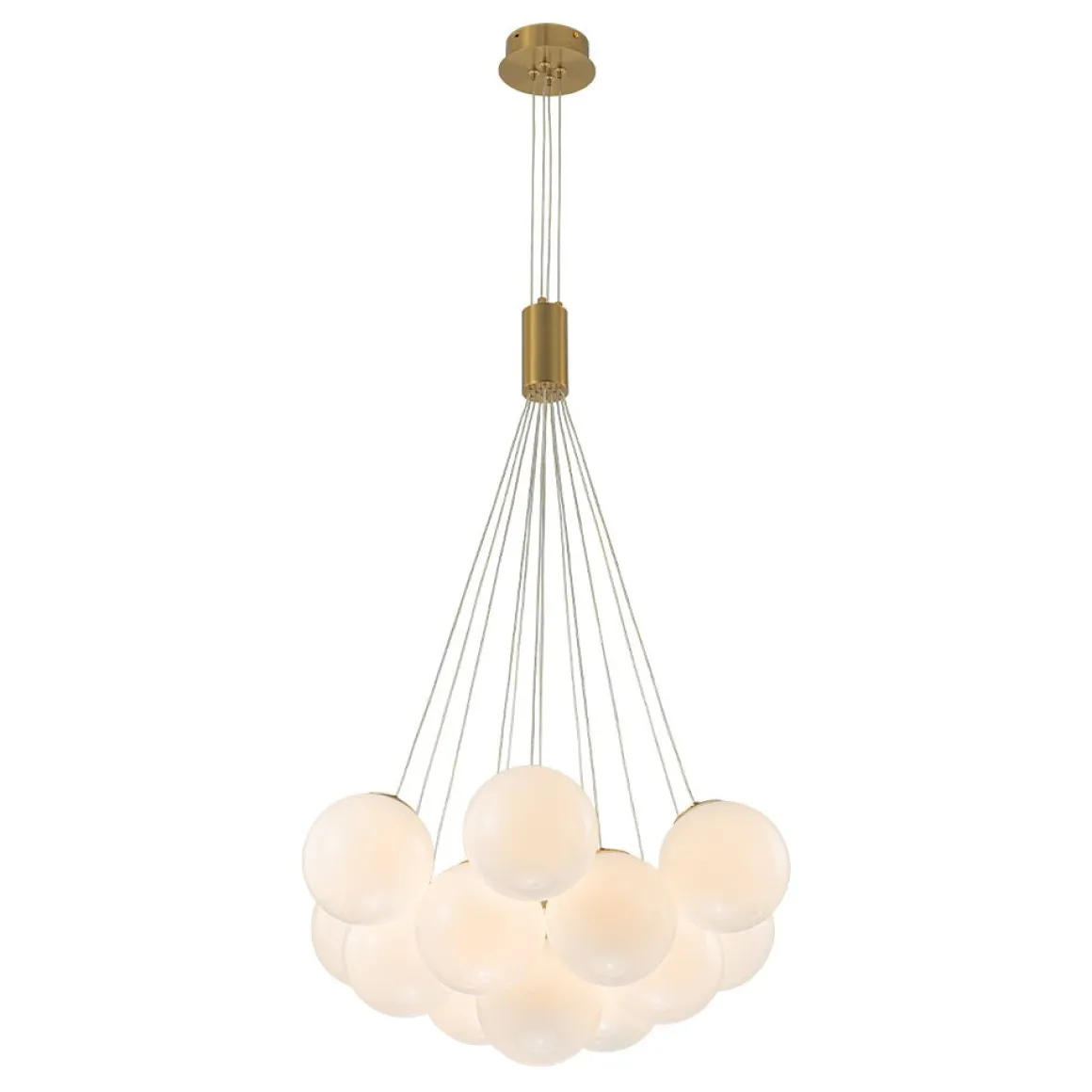 Glam Shine Opal Glass Globe Cluster Bubble Chandelier