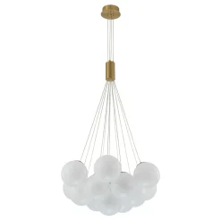 Glam Shine Opal Glass Globe Cluster Bubble Chandelier
