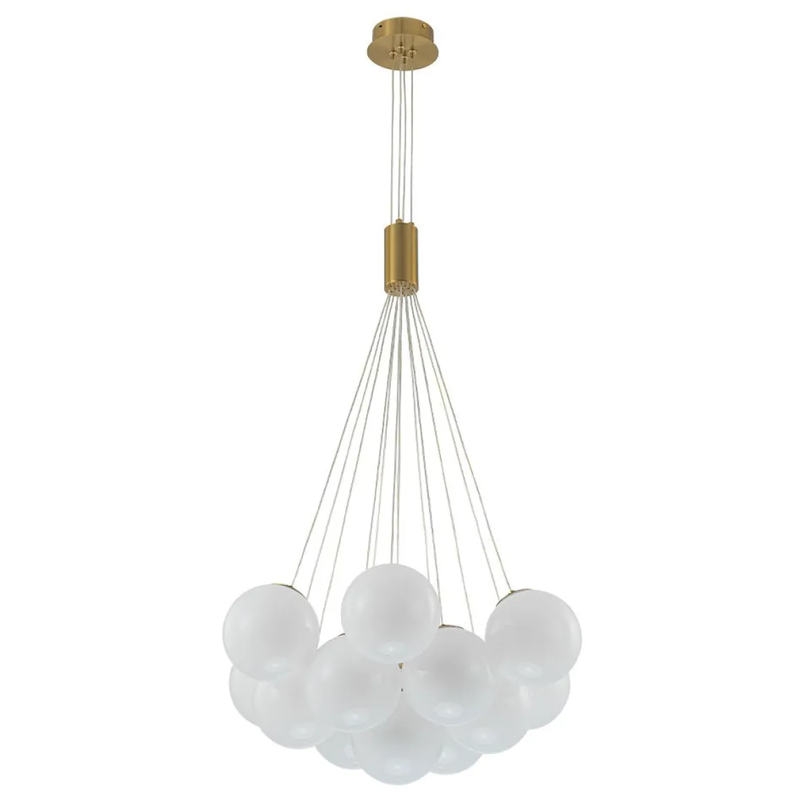 Glam Shine Opal Glass Globe Cluster Bubble Chandelier