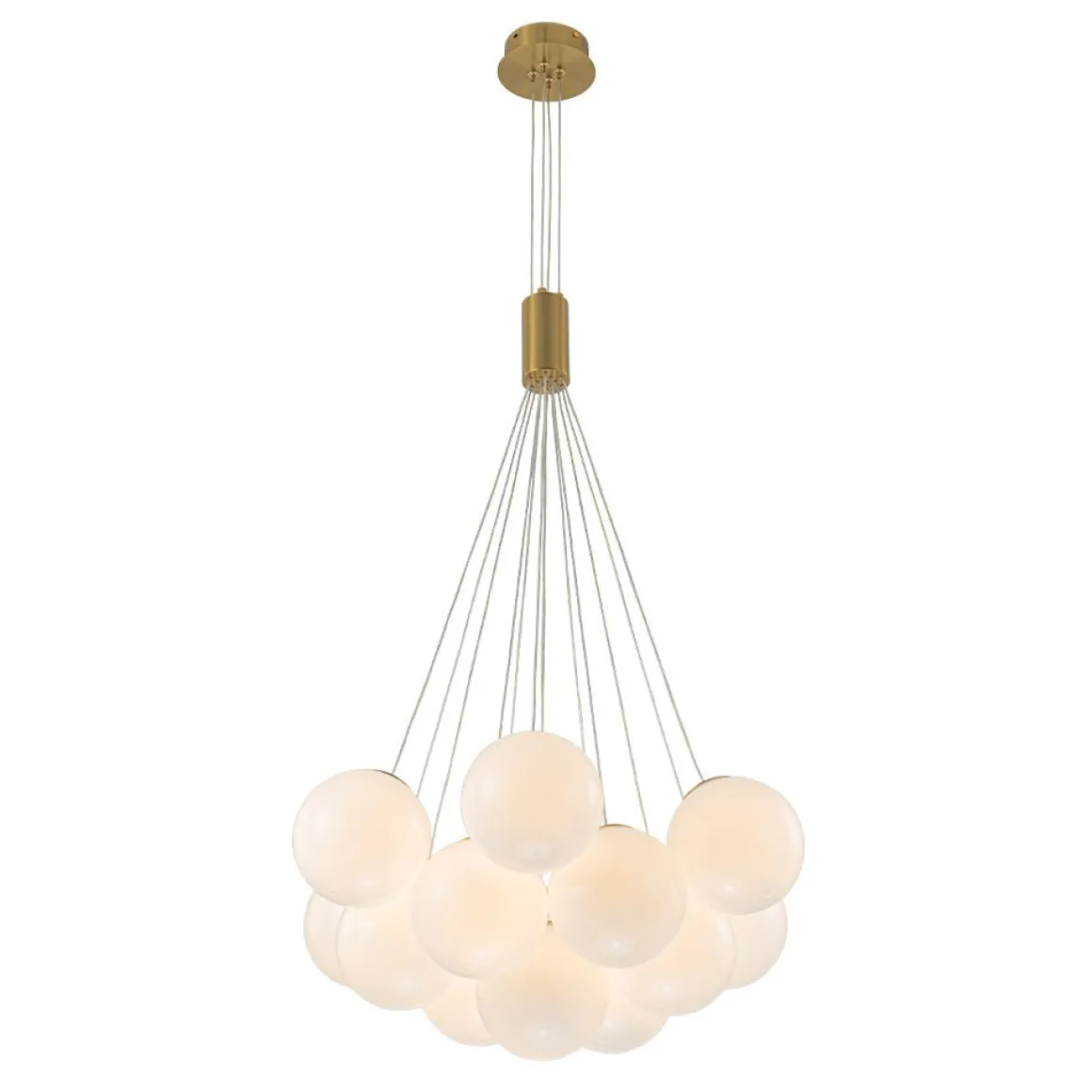 Glam Shine Opal Glass Globe Cluster Bubble Chandelier