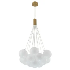 Glam Shine Opal Glass Globe Cluster Bubble Chandelier