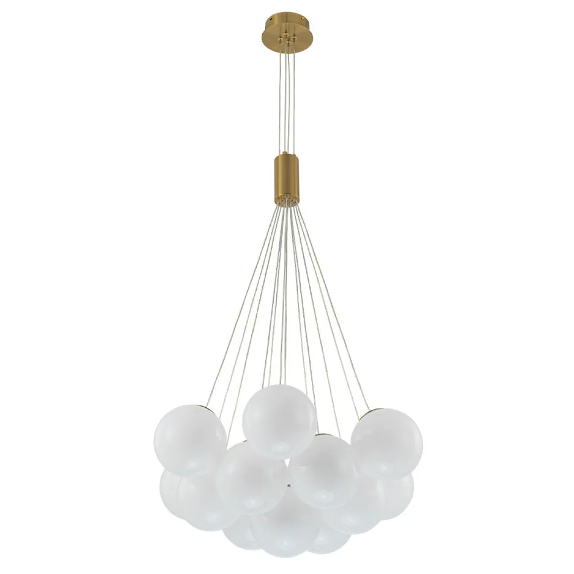 Glam Shine Opal Glass Globe Cluster Bubble Chandelier