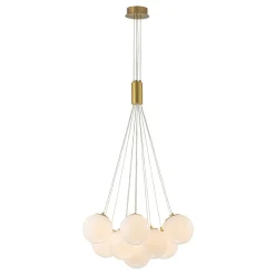 Glam Shine Opal Glass Globe Cluster Bubble Chandelier