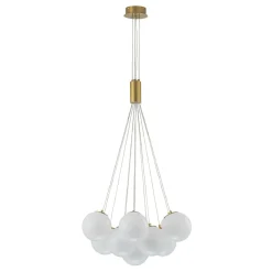 Glam Shine Opal Glass Globe Cluster Bubble Chandelier