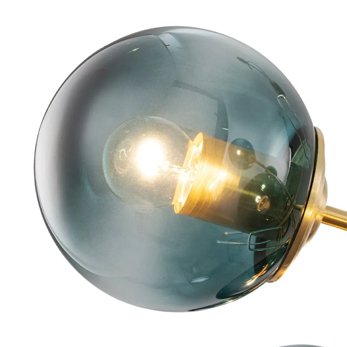 Glam Tiered Blue Glass Globe Bubble Sputnik Chandelier