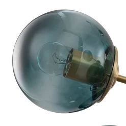 Glam Tiered Blue Glass Globe Bubble Sputnik Chandelier