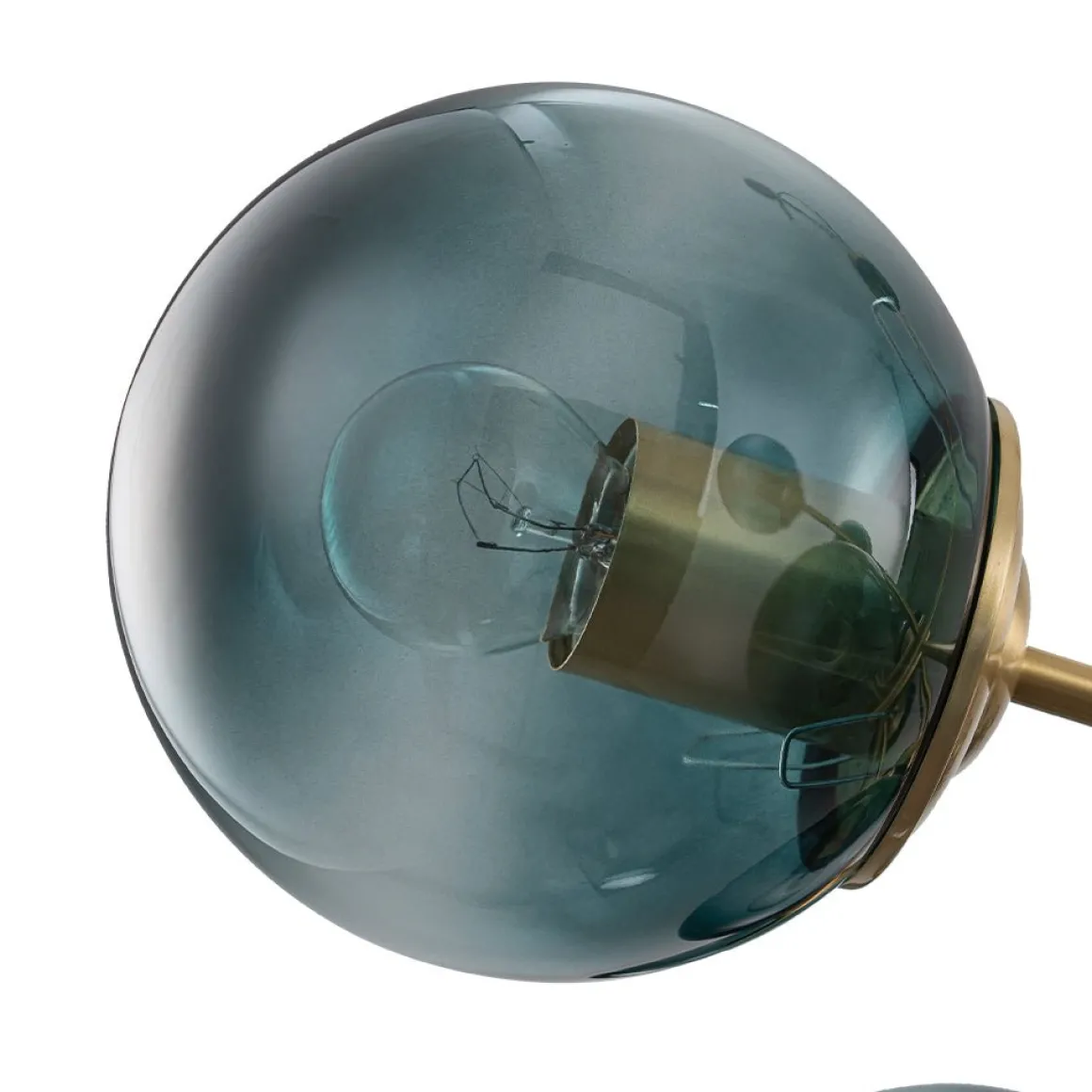 Glam Tiered Blue Glass Globe Bubble Sputnik Chandelier
