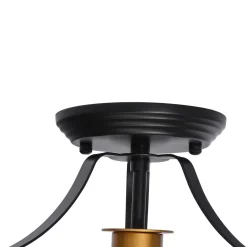 Glass Lantern Semi Flush Mount