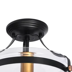 Glass Lantern Semi Flush Mount
