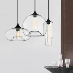 Glass Linear 3-light Island Pendant