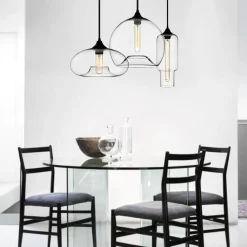 Glass Linear 3-light Island Pendant