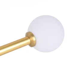 Gold Sputnik Frosted Glass Globe Semi Flush Mount Chandelier
