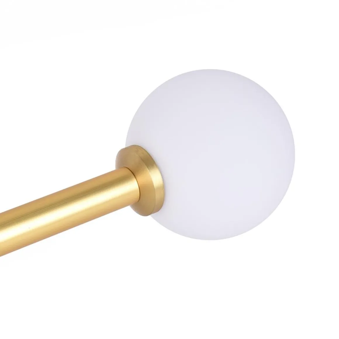 Gold Sputnik Frosted Glass Globe Semi Flush Mount Chandelier