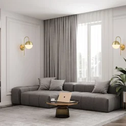 Goose Arm Globe Wall Sconce