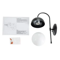Goose Arm Globe Wall Sconce