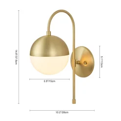 Goose Arm Globe Wall Sconce