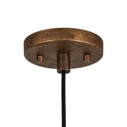 Industrial Antique Textured Bronze Oversized Iron Dome Pendant