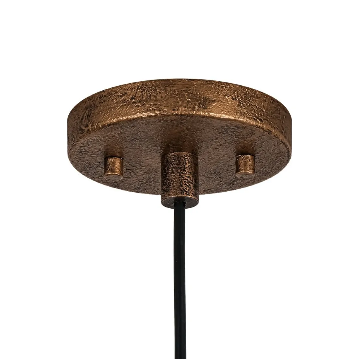 Industrial Antique Textured Bronze Oversized Iron Dome Pendant