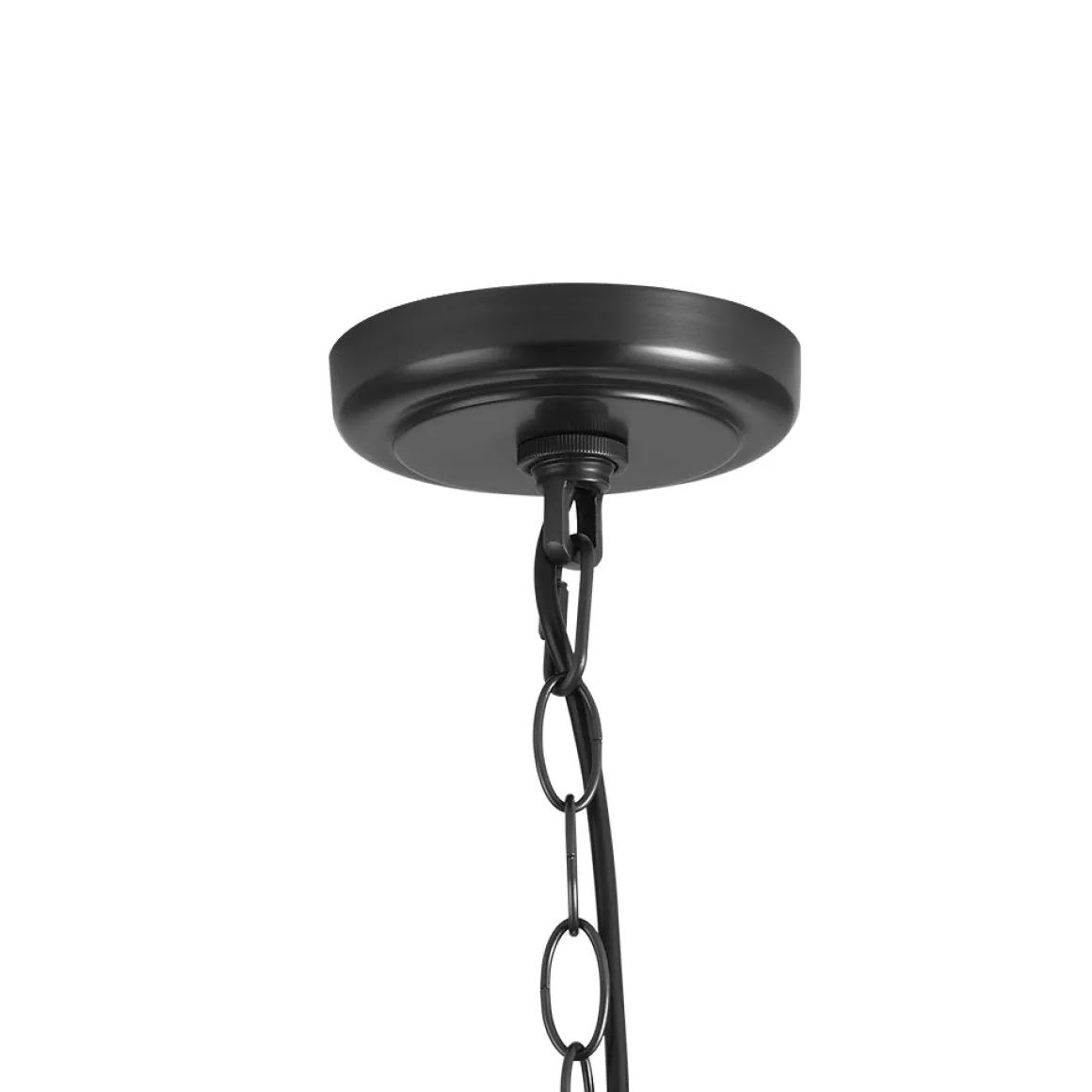 Industrial Farmhouse Black Iron Oversized Dome Pendant Light