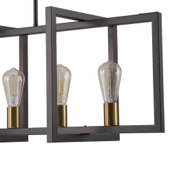 Industrial Farmhouse Rectangular Kitchen Island Pendant