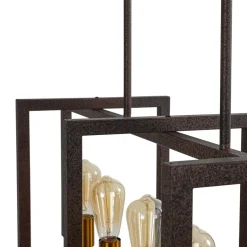 Industrial Farmhouse Rectangular Kitchen Island Pendant