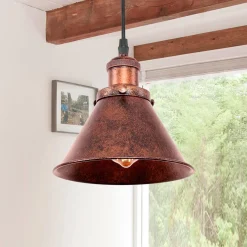 Industrial 1-Light Cone Pendant Light