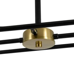 Industrial 6-Light Pipeline Sputnik Semi Flush Mount