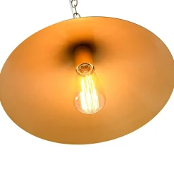 Industrial 1-Light Rusty Silver Iron Cone Kitchen Pendant