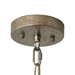 Industrial 1-Light Rusty Silver Iron Cone Kitchen Pendant