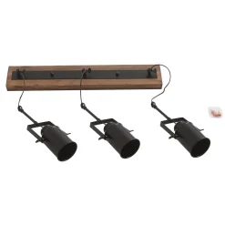 Industrial 3-Light Semi Flush Track Light