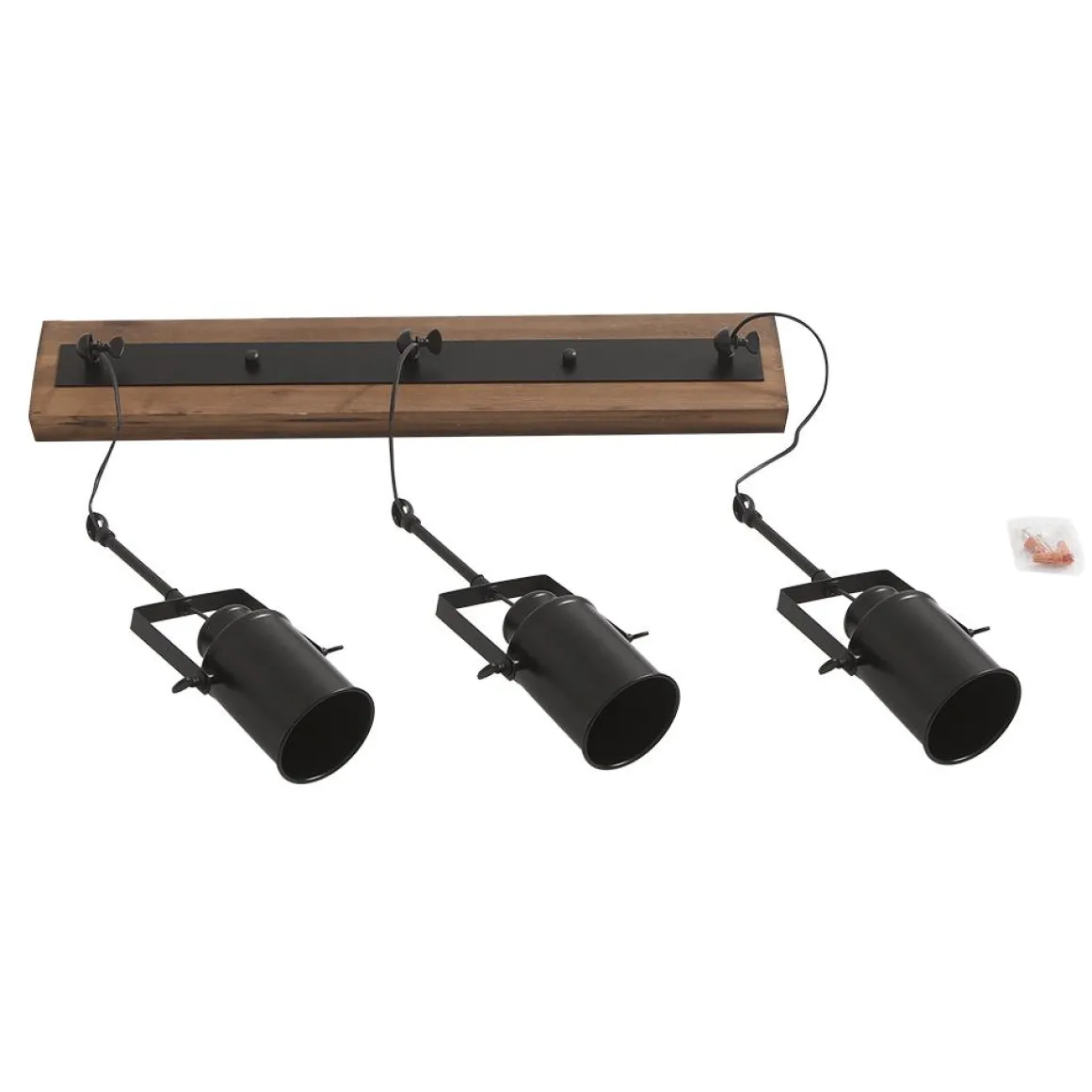 Industrial 3-Light Semi Flush Track Light