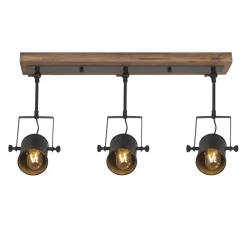 Industrial 3-Light Semi Flush Track Light