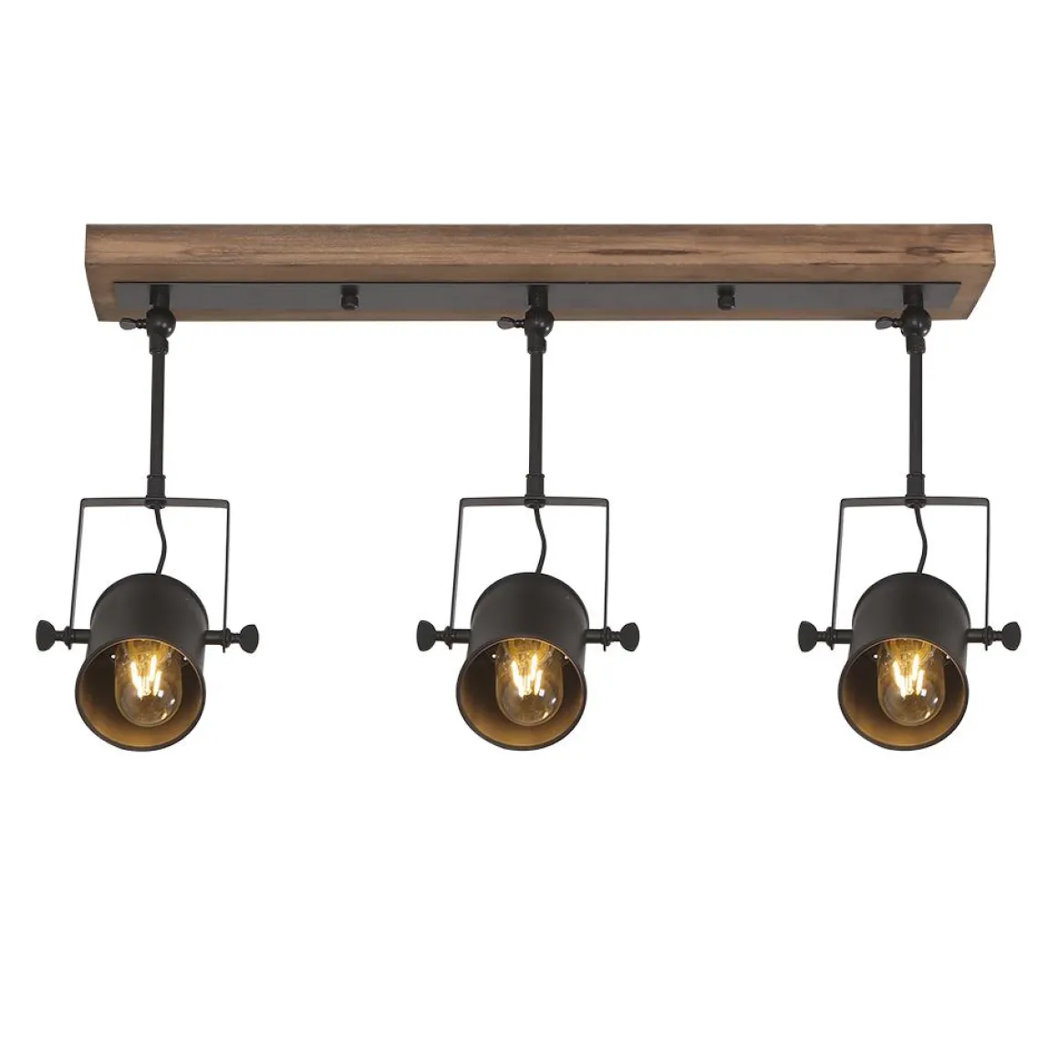 Industrial 3-Light Semi Flush Track Light