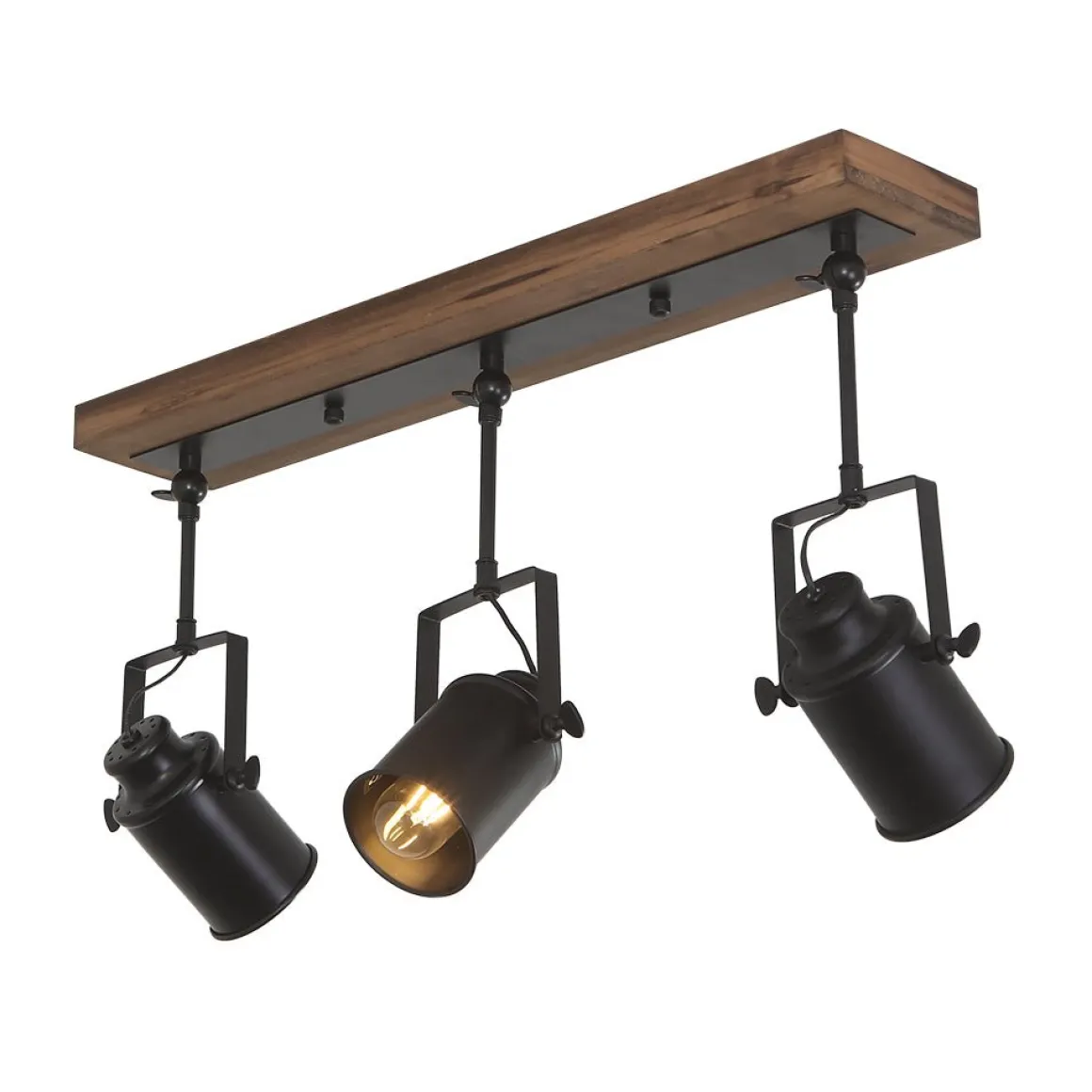 Industrial 3-Light Semi Flush Track Light