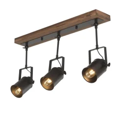 Industrial 3-Light Semi Flush Track Light