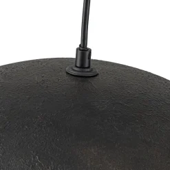 Industrial Oversized Iron Bell Dome Pendant Light Black Gold Powder