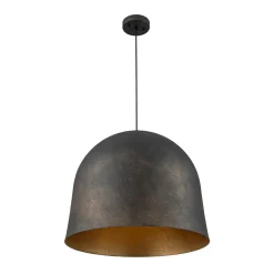 Industrial Oversized Iron Bell Dome Pendant Light Black Gold Powder