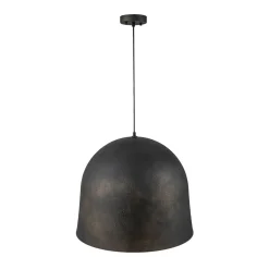 Industrial Oversized Iron Bell Dome Pendant Light Black Gold Powder