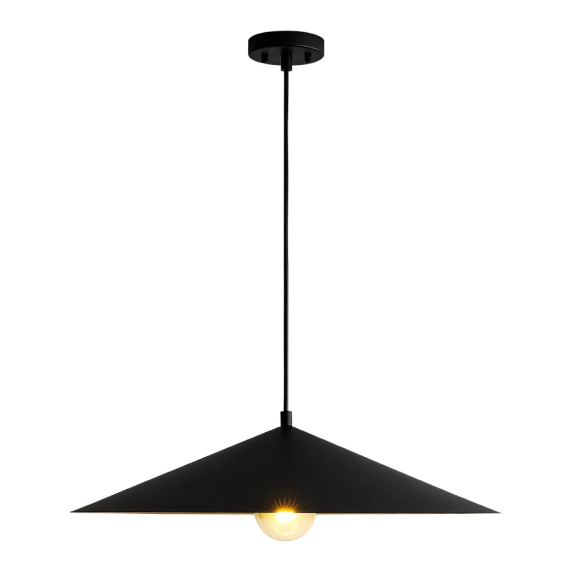 Industrial Oversized Iron Flat Cone Kitchen Pendant Light