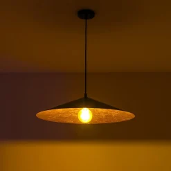 Industrial Oversized Iron Flat Cone Kitchen Pendant Light